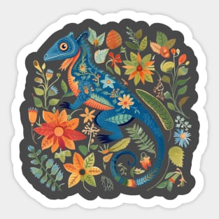 A Chameleon Scandinavian Art Sticker